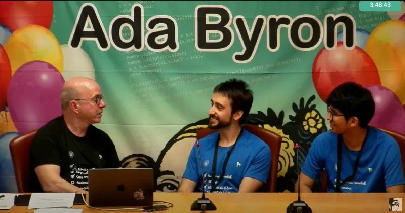 Interview on the Ada Byron Programming Contest livestream